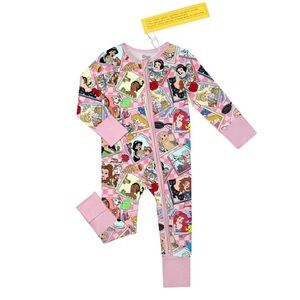 NWT Disney Princess Bamboo Zippy Romper One Piece